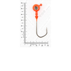 Джиг крашеный "Шар с глазом 3D" 26 гр, кр-к VD-077 Gamakatsu Ni  5/0, цв. 03-оранжевый, 5 шт/упак