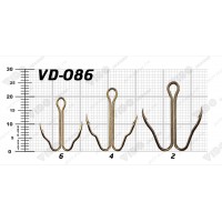Крючки "Двойник VD-086 (BN) "Double Parrot Beak  2 BZ", 25 шт/уп