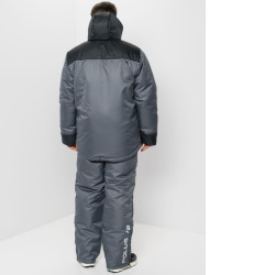 Костюм зимний Полюс V-2 ткань Cell/Cat"s eye цвет Серый/Черный (Размер: 56-58, Рост: 170-176)-1