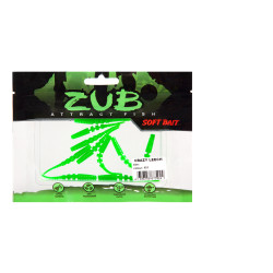 Приманка ZUB-CRAZY LEECH 50мм-10шт, (цвет 401) зеленый-2