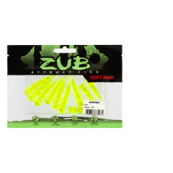 Приманка ZUB-KAZARA 50мм-10шт, (цвет 310) желтый с блестками-2