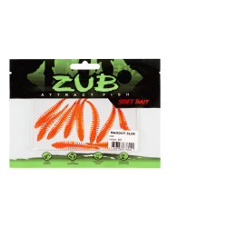 Приманка ZUB-MAGGOT SLIM 50мм-10шт, (цвет 201) оранжевый-2