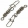 Вертлюг двойной с застежкой Namazu HS 2X ROLLING SWIVELS WITH NICE SNAP, цв. BN, р. 6, test-12 кг (уп.10 шт)/1500/1000/