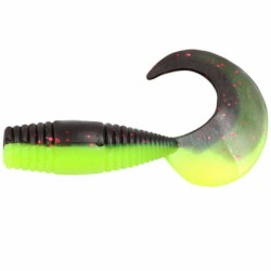 Твистер YAMAN PRO Spry Tail, р.2 inch, цвет #32 - Black Red Flake/Chartreuse (уп. 10 шт.)