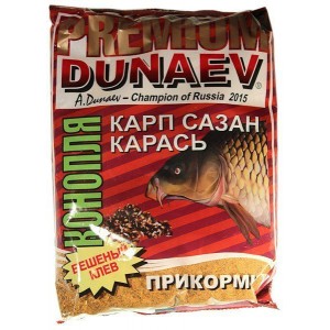 Прикормка 'DUNAEV-PREMIUM' 1кг Карп-Сазан Конопля