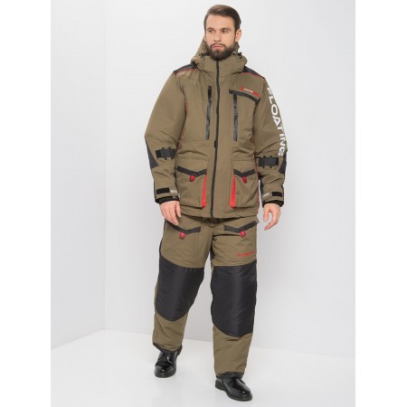 Костюм зимний Поплавок Siberia Floating цвет Хаки/Черный ткань Breathable (Размер: 48-50, Рост: 176)