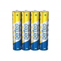 Батарейка Perfeo LR03/4SH (AAA) Super Alkaline в пленке/4/60/960