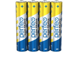 Батарейка Perfeo LR03/4SH (AAA) Super Alkaline в пленке/4/60/960