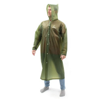 Плащ-дождевик СЛЕДОПЫТ, EVA, 68х120 см., на кнопках, с капюшоном, цв. army green, р. 48-50/50/100/