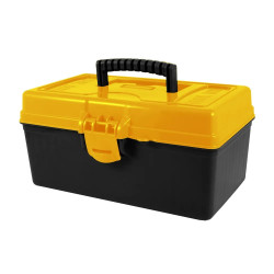 Ящик для инструментов RUNIS, 7 л, 300х175х150 мм, съемный лоток с ручкой, желтый/4/