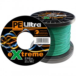 Плетеный шнур PE ULTRA EXTREME 0,80mm (цвет зеленый) 100m