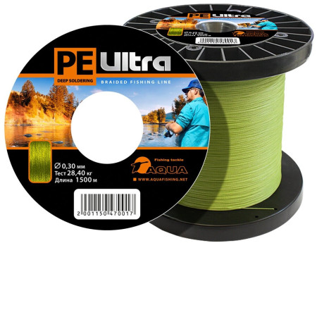 Плетеный шнур PE ULTRA EXTREME 1,00mm (цвет зеленый) 100m