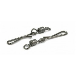 Вертлюг с форелевой заст. Namazu ROLLING RIBBED SWIVEL WITH HANGING SNAP-A, цв. BN, р. 8, test-12 кг (уп.10 шт)/1500/200