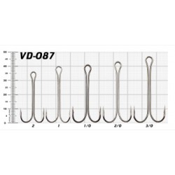 Крючки 'Двойник VD-087 (BN) 'Double Long LIGHT   2/0', 25 шт/уп