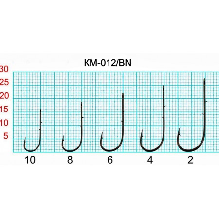 Крючок KM012 BAITHOLDER с ушком,  6, покрытие BN (6 шт)-1