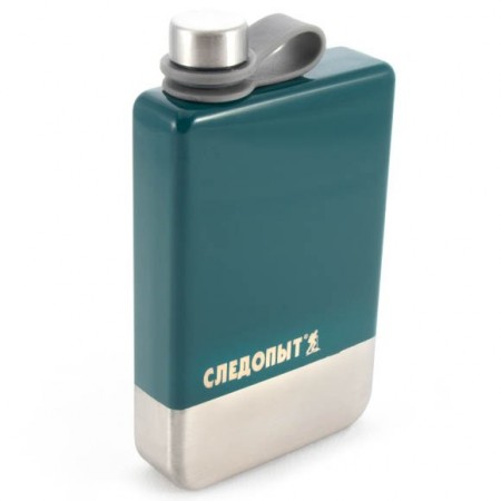 Фляжка СЛЕДОПЫТ Green Edition  Traveller  зеленая,  230 мл,  сталь 304/100/50/