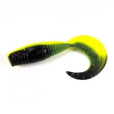 Твистер YAMAN PRO Spry Tail, р.1,5 inch, цвет #32 - Black Red Flake/Chartreuse (уп. 10 шт.)
