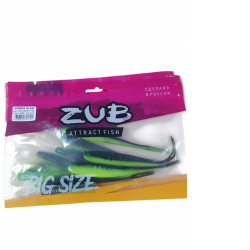 Приманка ZUB-HORDA SLAG 144мм(5,6")-4шт, (цвет 033) черный верх-желтый низ