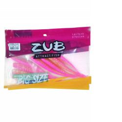 Приманка ZUB-HORDA SLAG 144мм(5,6")-4шт, (цвет 038) розовый верх-натурал низ