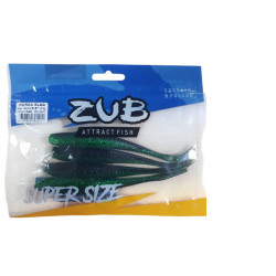 Приманка ZUB-HORDA SLAG 144мм(5,6")-4шт, (цвет 040) черный верх-изумрудный низ