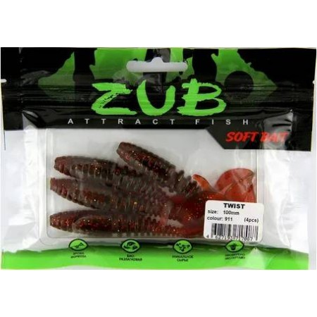 Приманка ZUB-TWIST 100мм (4)  (цвет911)