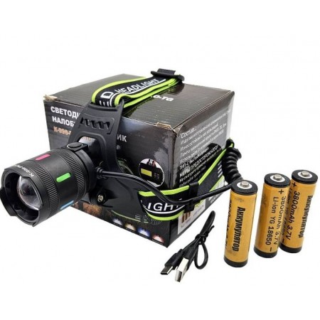 Фонарь налобный K-996-PM10-TG(4 света)-1