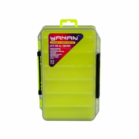 Коробка Yaman 2х-сторонняя для воблеров (12 отделений), 230х150х47 мм/48/