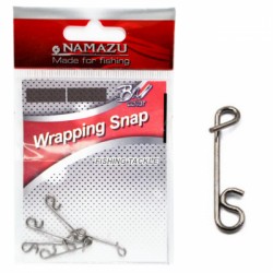 Безузловая застежка Namazu WRAPPING SNAP, цв. BN, р. M, test-8 кг (уп.10 шт)/3000/2000/1000/