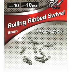 Вертлюг Namazu ROLLING SWIVEL, латунь, цв. BN, р. 10, test-4 кг (уп.10 шт)/2000/1000/