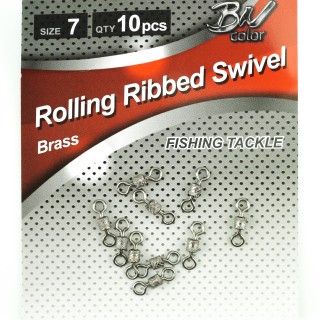 Вертлюг Namazu ROLLING SWIVEL, латунь, цв. BN, р. 7, test-14 кг (уп.10 шт)/2000/1000/