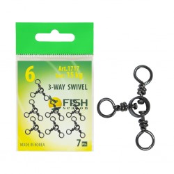 Вертлюжок на три направления, с кольцом,  9 (11 кг) (уп. 7 шт.)