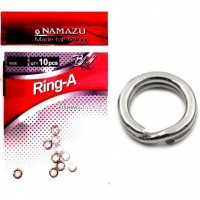 Заводное кольцо Namazu RING-A, цв. Cr, р. 7 ( d=5,6 mm), test-8 кг (уп.10 шт)/2000/3000/1000/