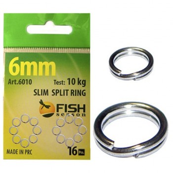 Кольцо заводное "SLIM", ф 6 мм ( 10 кг), (упак. 16 шт)