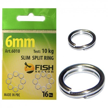 Кольцо заводное "SLIM", ф 6 мм ( 10 кг), (упак. 16 шт)