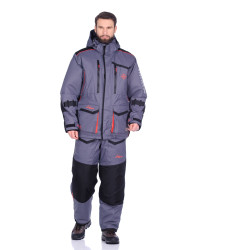 Костюм зимний Siberia цвет Серый/Черный ткань Breathable (Размер: 56-58, Рост: 170-176)