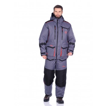 Костюм зимний Siberia цвет Серый/Черный ткань Breathable (Размер: 56-58, Рост: 170-176