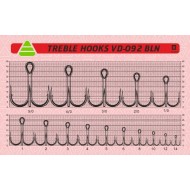 Крючки "Тройник VD-092 (BN) "Treble Hooks   6", 25 шт/уп