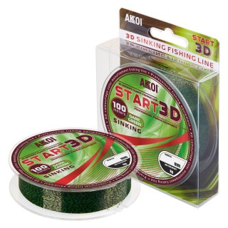 Леска AKKOI START 3D 100m dark-green 0.16mm ( 4.5kg)