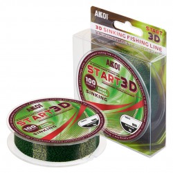 Леска AKKOI START 3D 100m dark-green 0.20mm ( 6.5kg)
