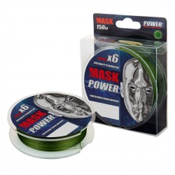 Плетёный шнур AKKOI MASK POWER x6 150m dark-green 0.18mm