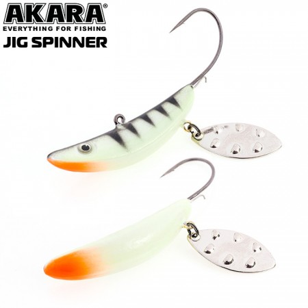 Приманка Akara Jig Spinner 50 мм 35 гр. 23P фосфорный