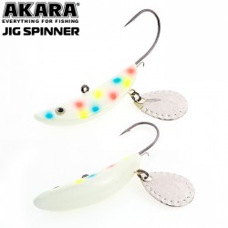Приманка Akara Jig Spinner 50 мм 35 гр. 66P фосфорный