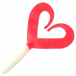 Твистер YAMAN PRO Loop-Two, р.4 inch, цвет  #05 - White with red tail (уп.5 шт)