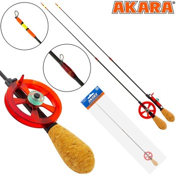 Уд. зим. Akara Leader F 415 c катушкой Red (хлыст Hi Carbon Fast)