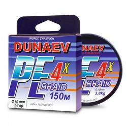 Шнур DUNAEV BRAID PE X4 150м 0,24мм Multicolor